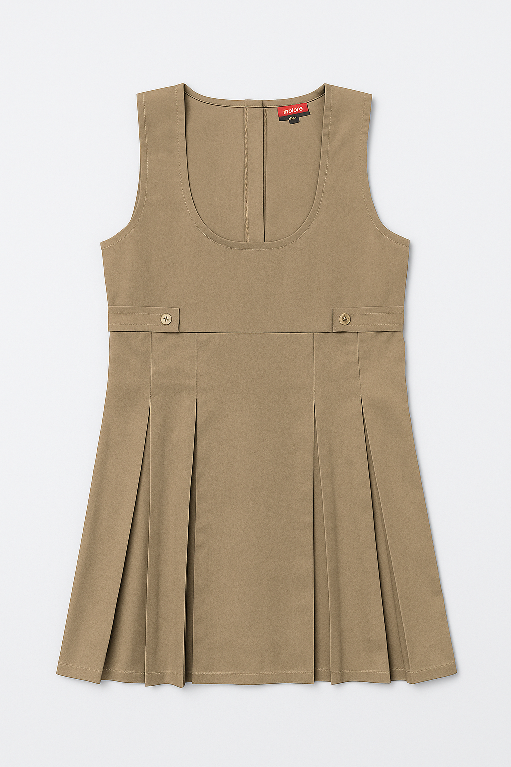 Pleated Buttoned Pinafore (UGT-1|KSC/5)