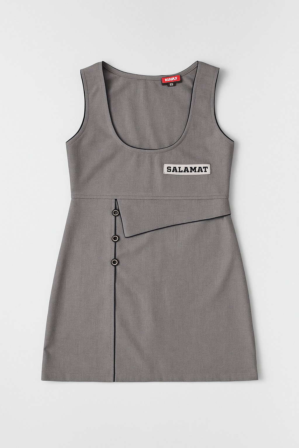 Pleatless Waist Flap Pinafore (ISM-1|MIS/20)