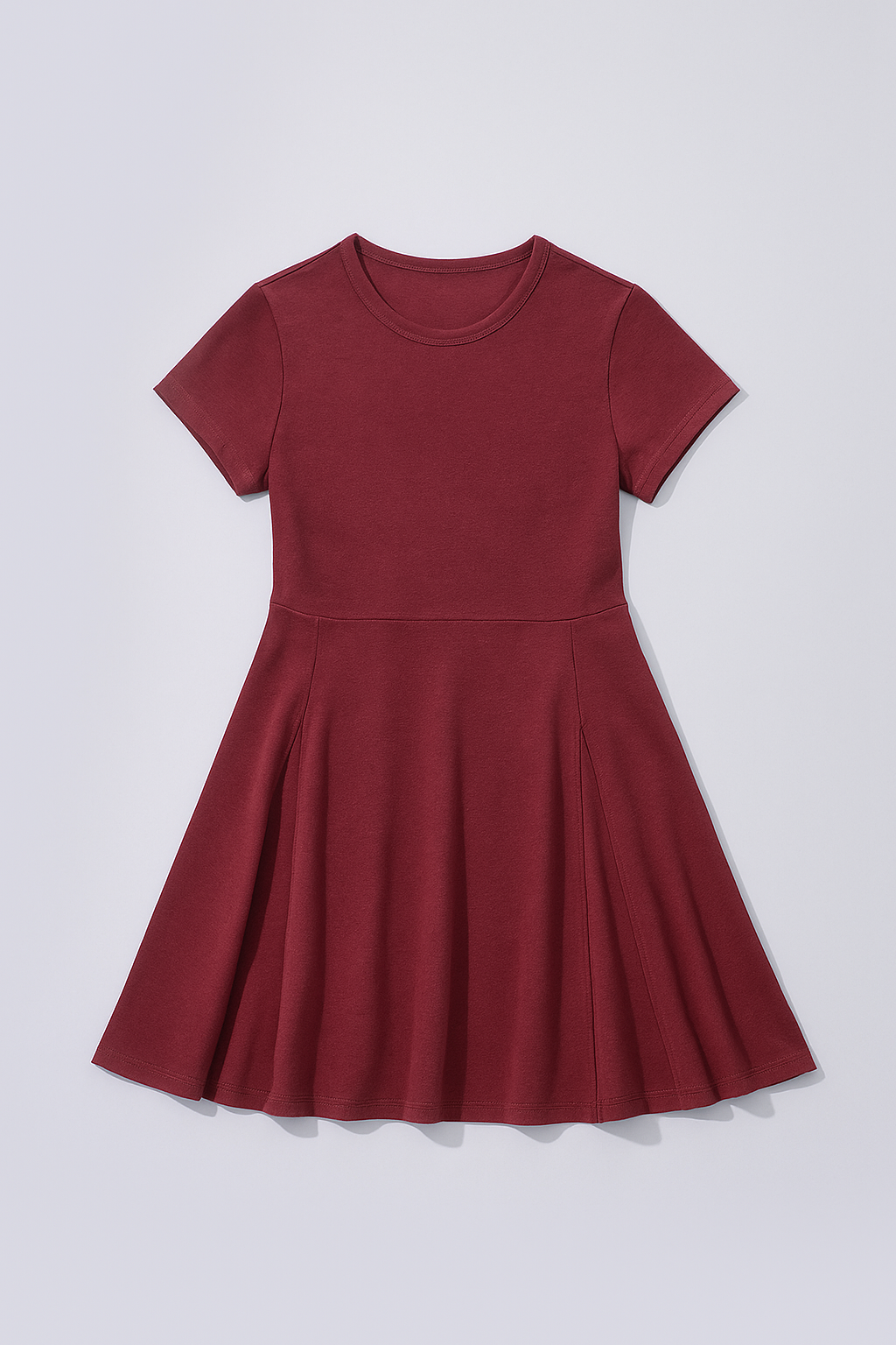 Crew Neck Side Pleat Dress (MIS-1|MIS/15)