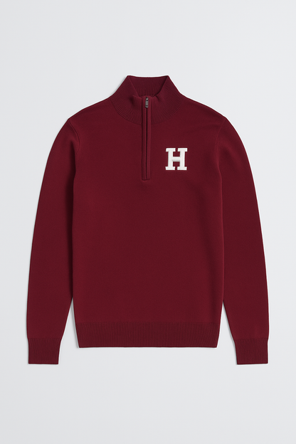 Harvard (Qtr Zip Left Chest H Intarsia)