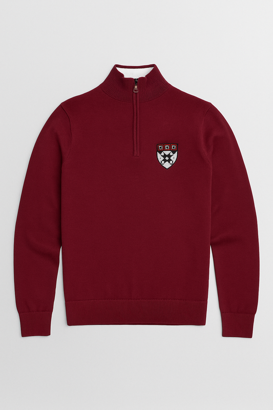 Harvard (Qtr Zip Left Chest HBS Shield Veritas Embroidery)